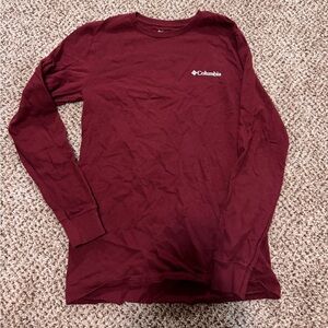 Columbia Burgundy Hiking Long Sleeve Tee